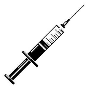 疫苗接种图标, 简单风格