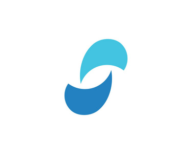 水波浪 Logo 模板矢量