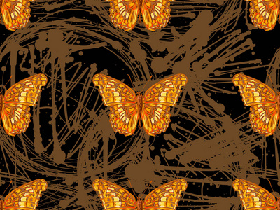 蝴蝶.蝴蝶的无缝模式。无穷多彩的纹理矢量背景。完美的墙纸, 图案填充, 网页背景, 表面纹理, 纺织品