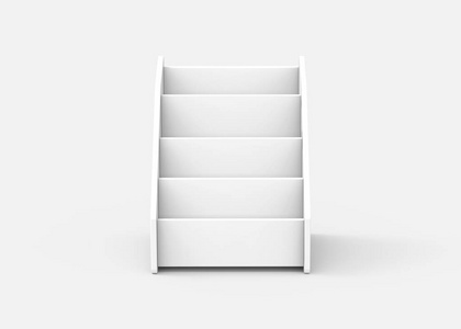 纸板桌面机架3渲染白色立场小册子或床单