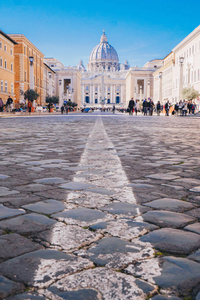 罗马城的街道, 梵蒂冈和圣彼得斯大教堂。重点