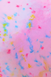 彩色图案彩色斑点在粉红色背景抽象纹理流行艺术空白为设计师图案设计织物多色污渍在液体极简主义