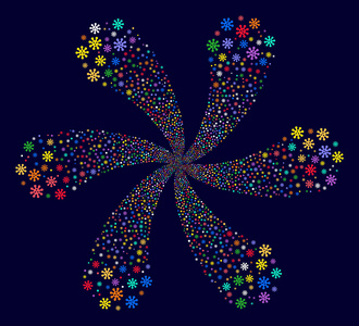 鬼嘎子六片花瓣的离心花照片