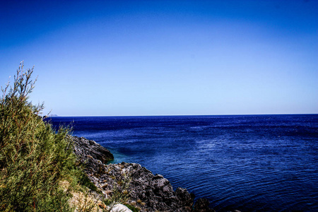 克里特岛海滩和海岸线景观