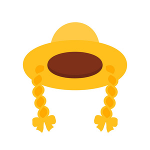 卡通白色遮阳帽图片