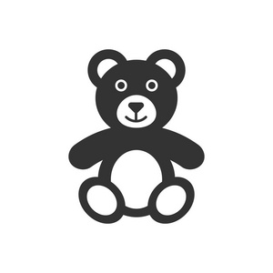 泰迪熊毛绒玩具图标.矢量插图.经营理念照片