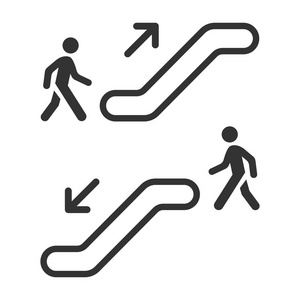 自动扶梯电梯图标.矢量插图.企业理念 e照片