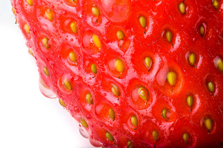 微距水果草莓微距种子特写照片