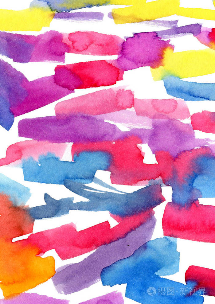 背景手绘水彩渐变贝尔奥伯尔油漆笔触.在快乐的颜色