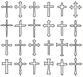 宗教图标宗教十字架图标集照片