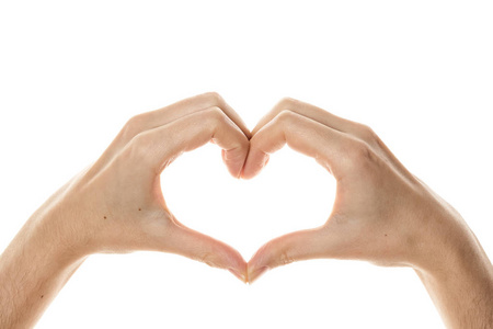 双手显示心图片