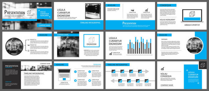 背景上滑动信息的蓝色和白色元素。演示文稿模板。用于商业年度报告, 传单, 企业营销, 传单, 广告, 小册子, 现代风格