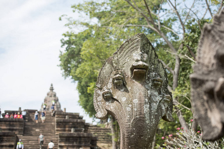 泰国东北部伊桑省BuriRam省Phanom Rung历史公园的高棉寺庙遗址。 泰国伯里拉姆2017年11月。