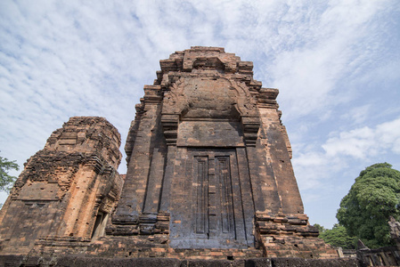 泰国东北部伊桑省buriram省prasatmuangtam的高棉寺遗址.
