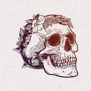 浪漫的头骨, 花和荆棘花环
