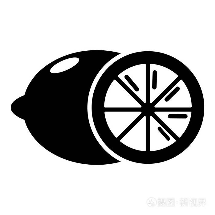 柠檬图标, 简单的黑色风格