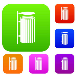 公共垃圾桶可以设置颜色集合