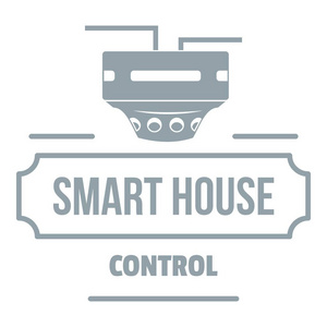 智能住宅徽标, 简单的灰色样式