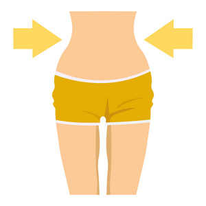 网页女性细腰矢量图标卡通插图照片