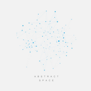 技术网络连接点和线。科学创意背景