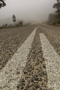 道路上的雾气