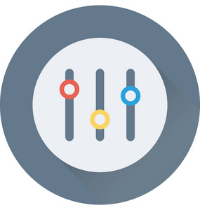 调整器平面矢量图标照片