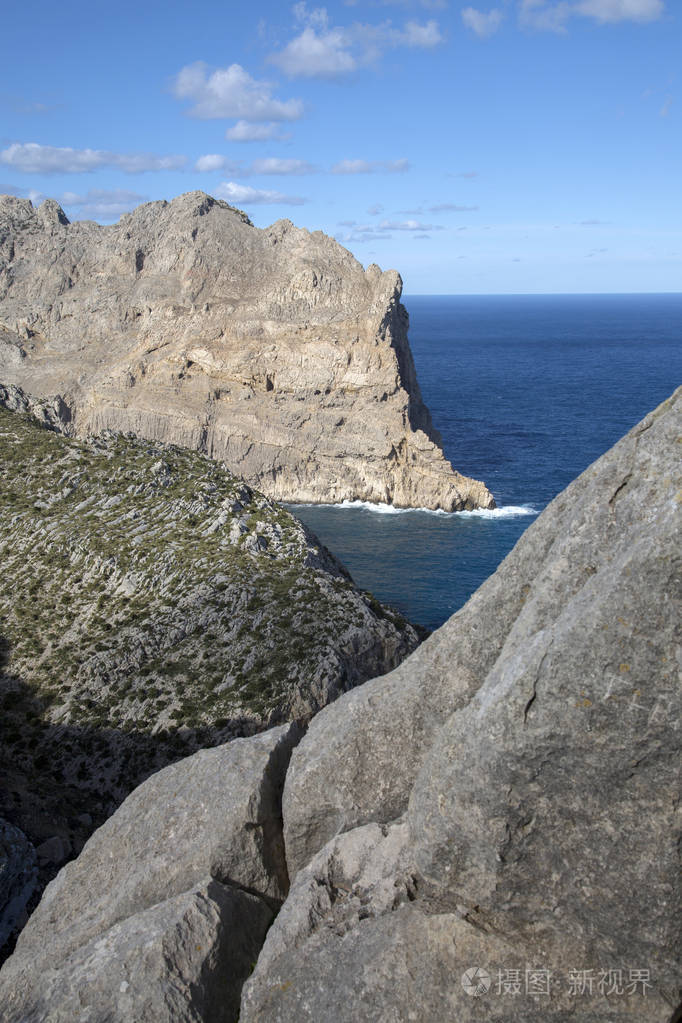 悬崖景观在福恩特马略卡岛