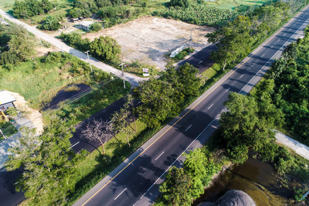 从树上俯视道路路径