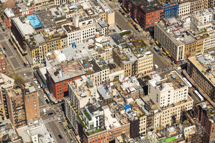 曼哈顿街区鸟瞰图
