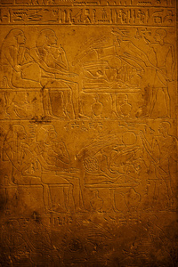 古埃及象形文字刻在卡尔纳克神庙卢克索埃及的石壁上