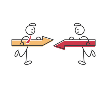 创意商业策略小贴士贴纸插图概念-在竞争对手中进行公平竞争照片