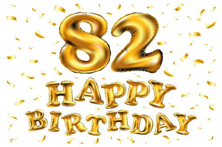 3d. 为您的贺卡, 邀请和庆祝党八十二82年白色插图设计照片