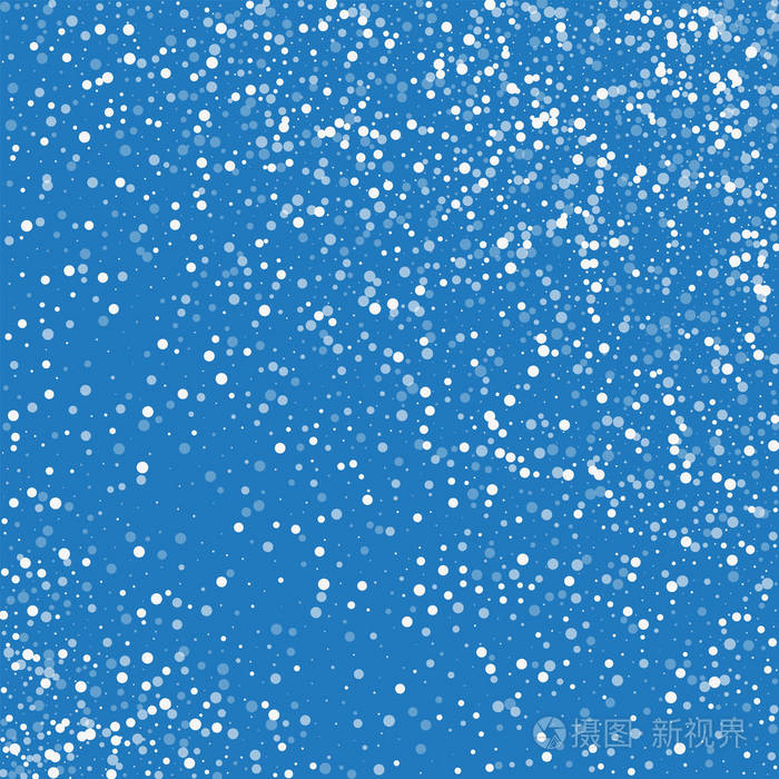 蓝色背景向量上随机下落白点的随机下落白点随机散点