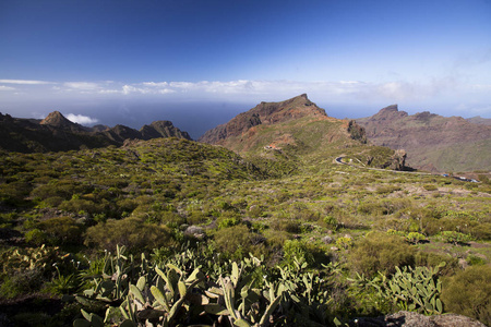 西班牙加那利群岛特内里费Masca村山景