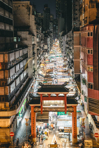 油麻地庙街夜市图片