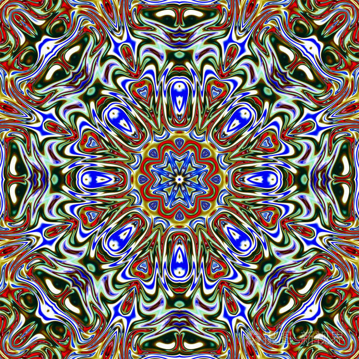 奇妙的分形设计,丰富多彩的数字艺术几何纹理.