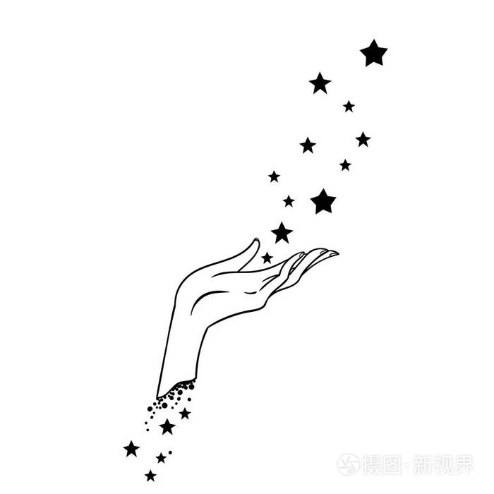 纹身设计神秘魔法符号供您使用.插画-正版商用图片11si43-摄图新视界