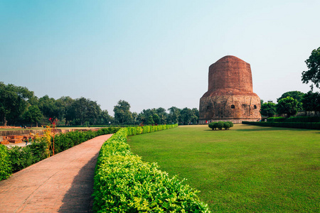 印度瓦拉纳西 Dhamekh 佛塔 Sarnath 古遗址