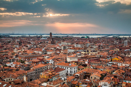 威尼斯城市景观视图从钟楼圣马尔科。教科文组织世界