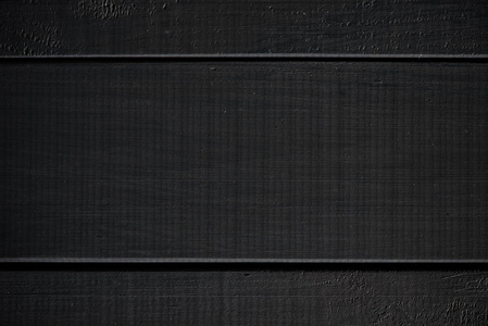 木材质地。黑色木材板与风化裂纹线。自然背景的破旧别致的设计。黑色木地板形象。老树表面特写模板