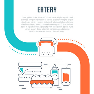 餐饮网站横幅和登陆页图片