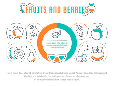 网站横幅和水果和浆果的着陆页图片
