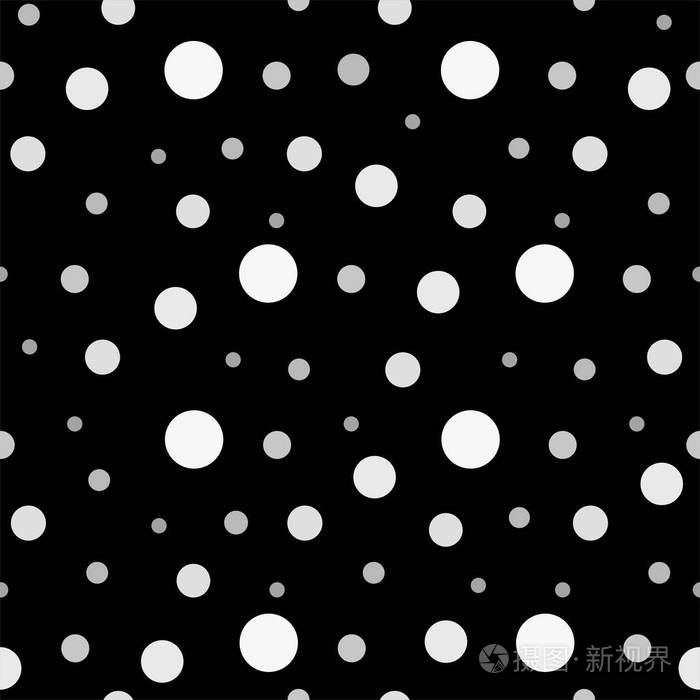 带有点的暗无缝矢量图案黑色和灰色背景