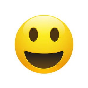矢量 emoji 表情黄色笑脸
