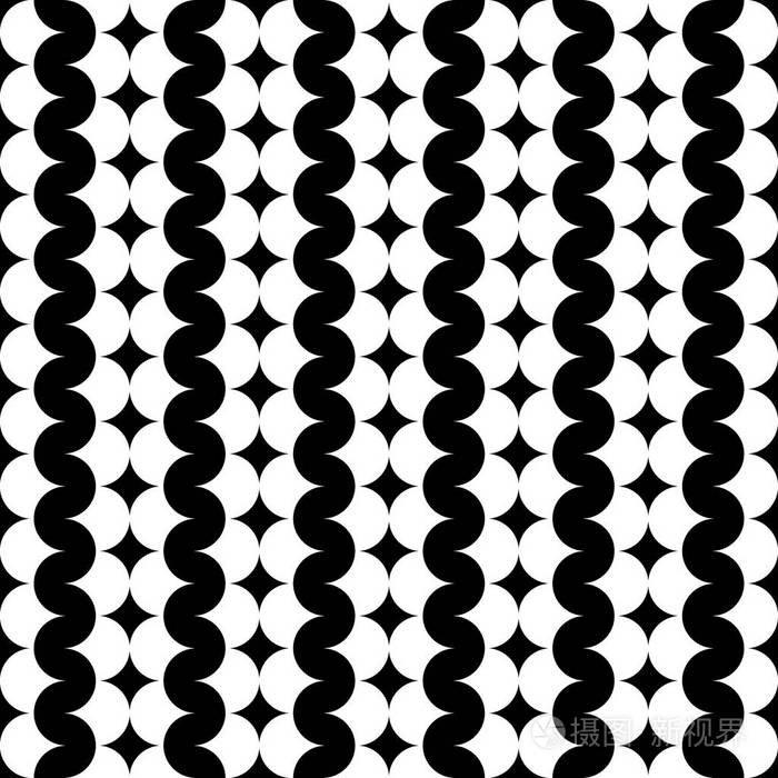 重复圆形形状的现代重复无缝模式.时尚的质感.几何背景.矢量插图