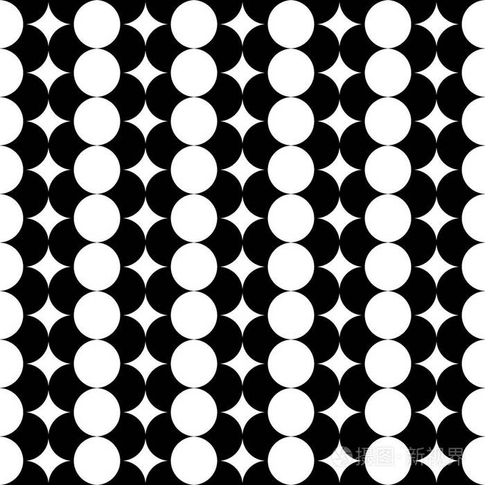 重复圆形形状的现代重复无缝模式.时尚的质感.几何背景.矢量插图