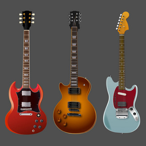 三不同的矢量电吉他的图片图片
