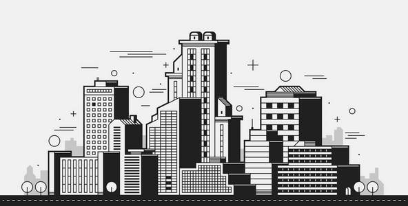 现代黑白画动物图片