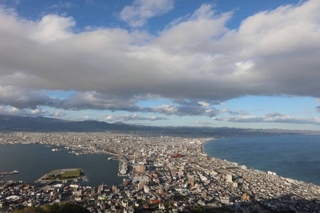 查看日本北海道的函馆景观