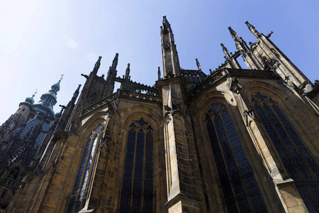  Cathedral on Prague Castle in the sunny Day, Czech Republic